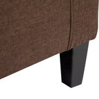 Banc de rangement ottoman en lin HOMCOM avec couvercle relevable, ottoman rectangulaire capitonné pour salon, entrée ou chambre à coucher