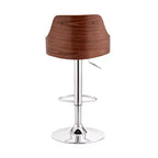 Tabouret de bar réglable Asher, hauteur comptoir, avec finition chromée et similicuir - Armen Living