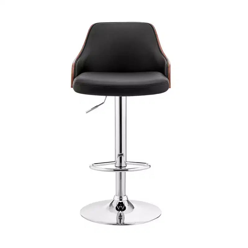Tabouret de bar réglable Asher, hauteur comptoir, avec finition chromée et similicuir - Armen Living