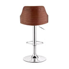 Tabouret de bar réglable Asher, hauteur comptoir, avec finition chromée et similicuir - Armen Living