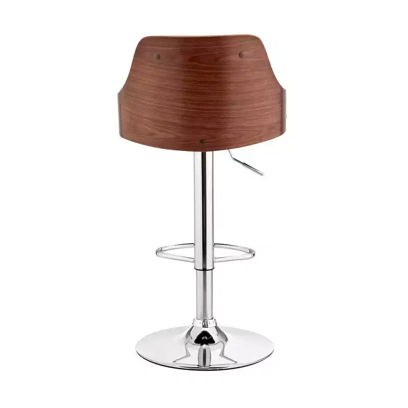 Tabouret de bar réglable Asher, hauteur comptoir, avec finition chromée et similicuir - Armen Living