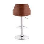 Tabouret de bar réglable Asher, hauteur comptoir, avec finition chromée et similicuir - Armen Living