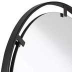 Miroir Mural Décoratif Rond Starbird Uttermost, Moderne en Métal Noir Ajouré, 76 cm de Large pour Salle de Bain, Chambre, Salon, Bureau à Domicile
