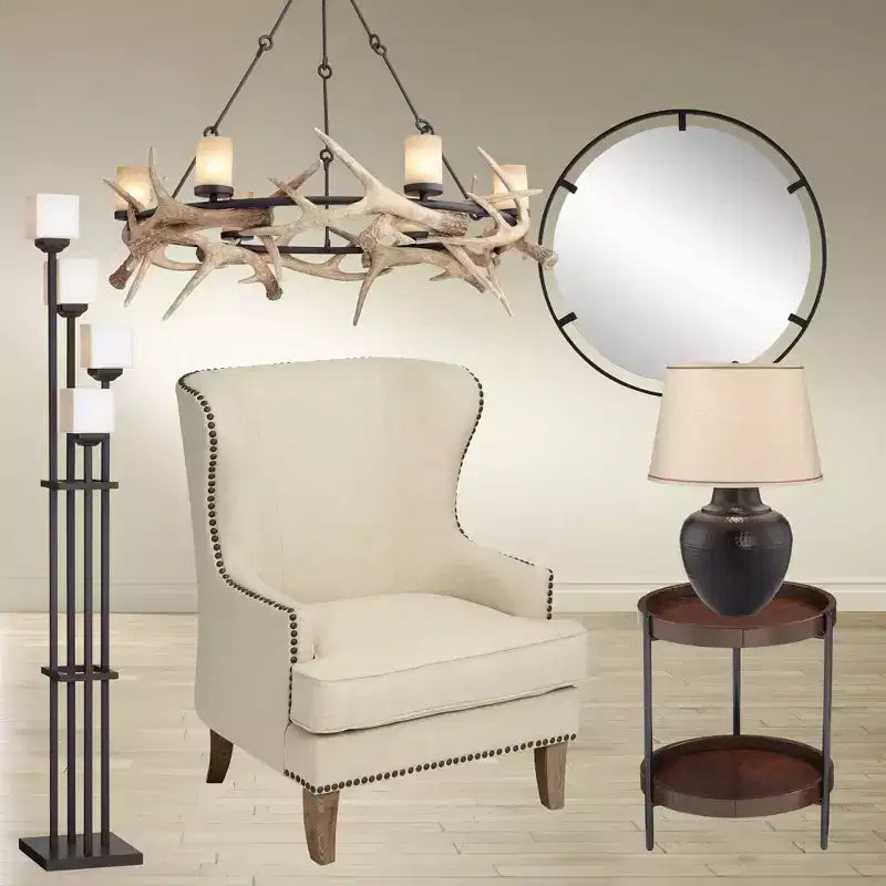 Miroir Mural Décoratif Rond Starbird Uttermost, Moderne en Métal Noir Ajouré, 76 cm de Large pour Salle de Bain, Chambre, Salon, Bureau à Domicile
