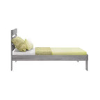 Cadre de lit double Max & Lily, plateforme de lit en bois massif style ferme avec tête de lit à lattes