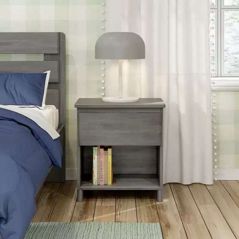 Table de chevet Max & Lily, tables d'appoint de chevet en bois massif avec tiroir de rangement pour chambre à coucher
