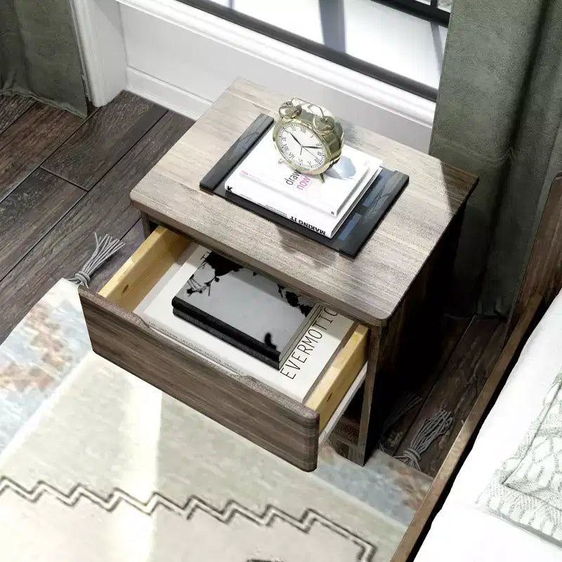 Table de chevet Max & Lily, tables d'appoint de chevet en bois massif avec tiroir de rangement pour chambre à coucher