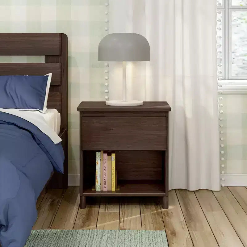 Table de chevet Max & Lily, tables d'appoint de chevet en bois massif avec tiroir de rangement pour chambre à coucher