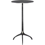 Uttermost Modern Nickel Cast Aluminum Round Accent Table 14 Wide Silver Tripod Legs Living Room Bedroom Bedside Entryway House