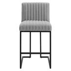 Tabouret de bar à hauteur de comptoir en tissu touffeté Indulge Channel - Modway