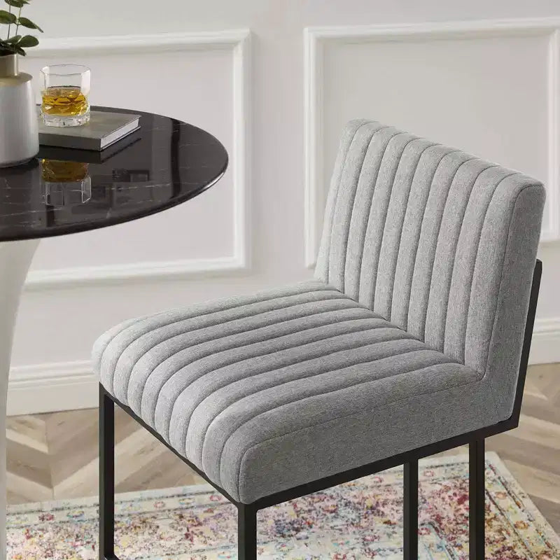 Tabouret de bar à hauteur de comptoir en tissu touffeté Indulge Channel - Modway