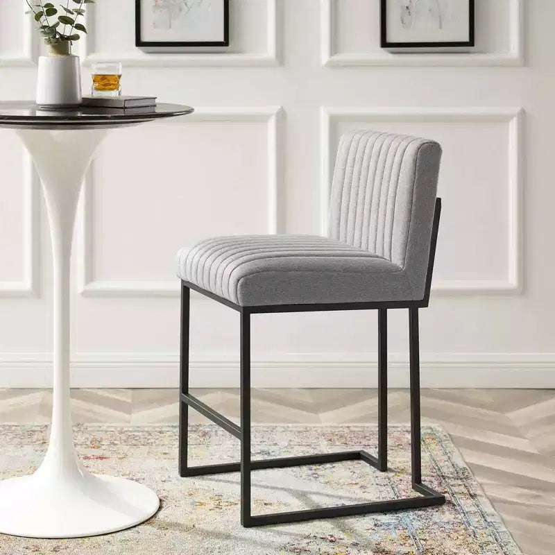 Tabouret de bar à hauteur de comptoir en tissu touffeté Indulge Channel - Modway