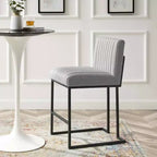 Tabouret de bar à hauteur de comptoir en tissu touffeté Indulge Channel - Modway