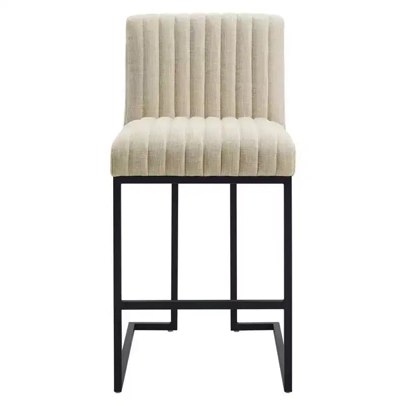 Tabouret de bar à hauteur de comptoir en tissu touffeté Indulge Channel - Modway