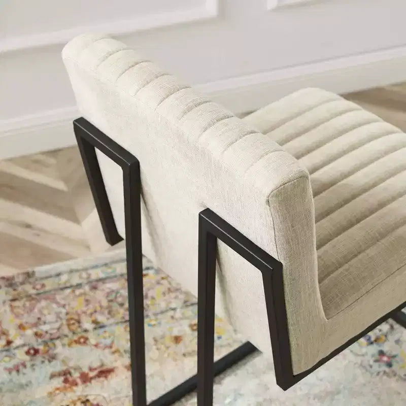 Tabouret de bar à hauteur de comptoir en tissu touffeté Indulge Channel - Modway