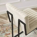 Tabouret de bar à hauteur de comptoir en tissu touffeté Indulge Channel - Modway