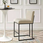 Tabouret de bar à hauteur de comptoir en tissu touffeté Indulge Channel - Modway