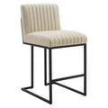 Indulge Channel Tufted Fabric Counter Height Barstool - Modway