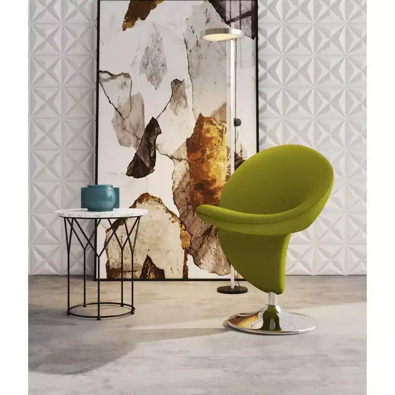 Fauteuil pivotant en mélange de laine bouclée - Manhattan Comfort