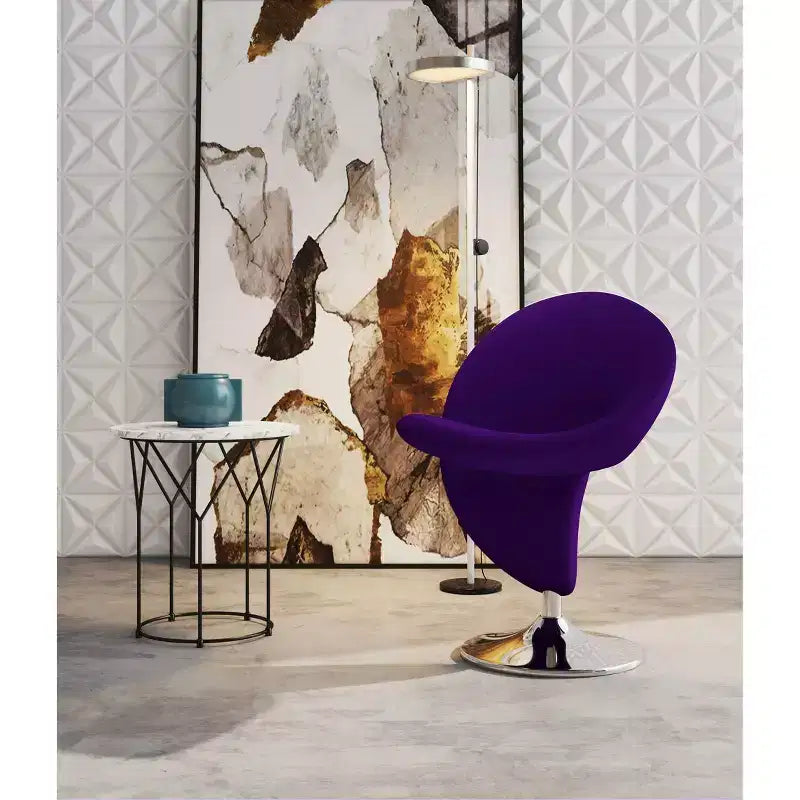 Fauteuil pivotant en mélange de laine bouclée - Manhattan Comfort