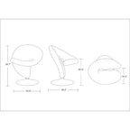Fauteuil pivotant en mélange de laine bouclée - Manhattan Comfort