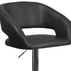 Merrick Lane Tabouret de bar moderne à dossier mi-hauteur arrondi avec siège pivotant réglable en hauteur