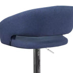 Merrick Lane Tabouret de bar moderne à dossier mi-hauteur arrondi avec siège pivotant réglable en hauteur