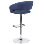Merrick Lane Tabouret de bar moderne à dossier mi-hauteur arrondi avec siège pivotant réglable en hauteur