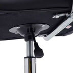 Chaise de bureau HOMCOM moderne en cuir PU rembourré, hauteur réglable, roulettes pivotantes à 360°
