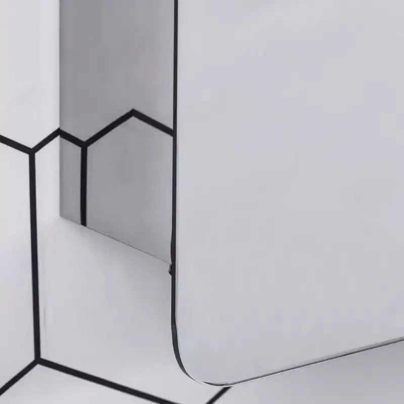 kleankin Armoire de toilette murale 45,7 x 66 cm avec miroir, porte coulissante et étagère de rangement à 3 niveaux, en acier inoxydable, pour salon et chambre à coucher