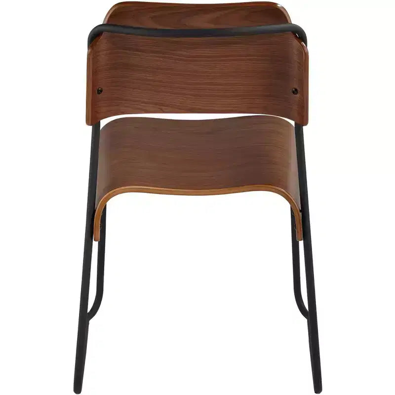 Chaise 55 Downing Street Mael moderne en bois courbé et en acier