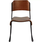 Chaise 55 Downing Street Mael moderne en bois courbé et en acier