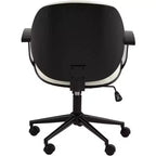 55 Downing Street Chaise de bureau pivotante réglable en tissu et acier Julian White