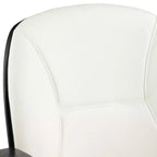 55 Downing Street Chaise de bureau pivotante réglable en tissu et acier Julian White