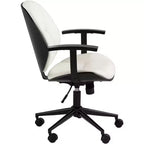 55 Downing Street Chaise de bureau pivotante réglable en tissu et acier Julian White