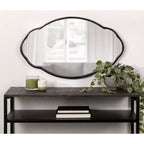 Miroir mural décoratif ovale festonné Magritte 18 x 30 - Kate & Laurel All Things Decor