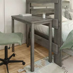 Lit superposé en L Max & Lily Farmhouse, format double au-dessus de grand, avec bureau