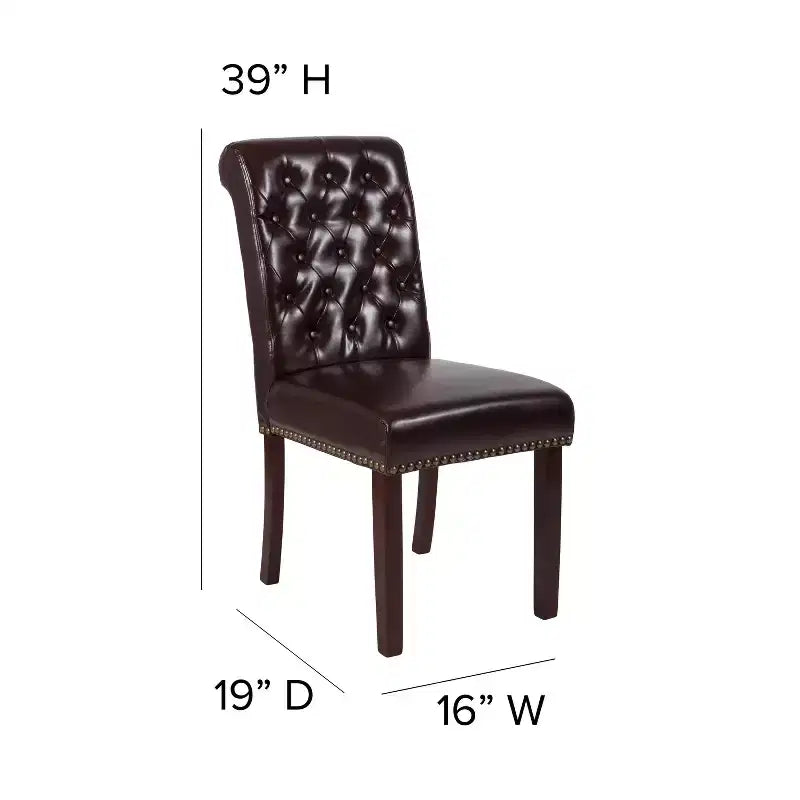 Chaise Parsons rembourrée Merrick Lane avec garniture cloutée