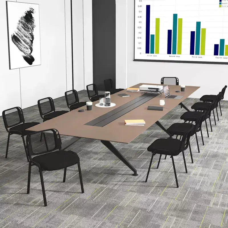 Lot de 5 chaises de conférence Costway en maille avec siège en tissu rembourré pour bureau à domicile