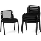 Lot de 5 chaises de conférence Costway en maille avec siège en tissu rembourré pour bureau à domicile