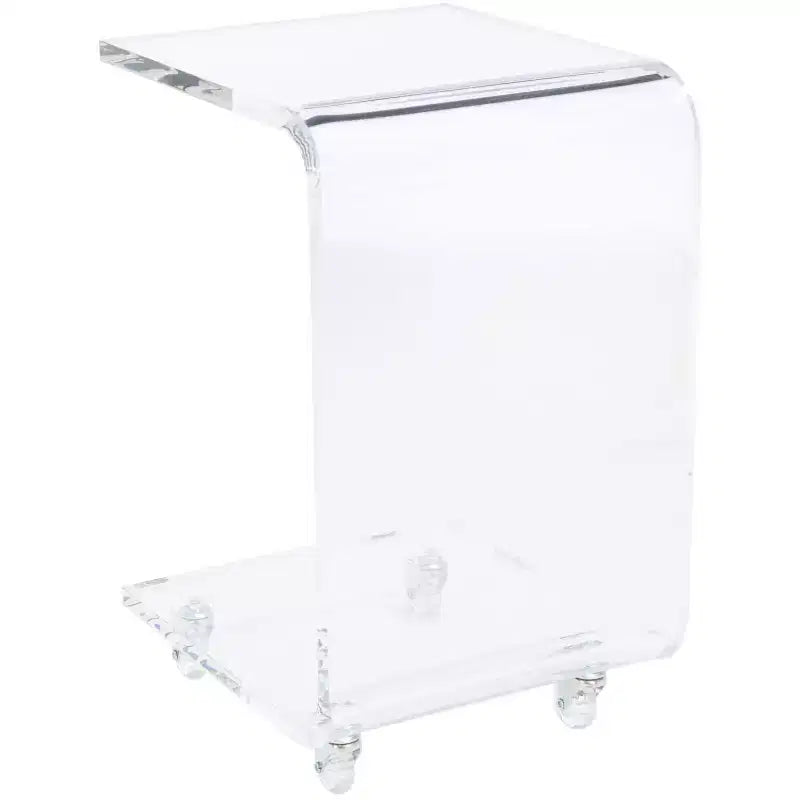 Chariot de bar en acrylique Rollins - BCT8006A - Transparent - Safavieh