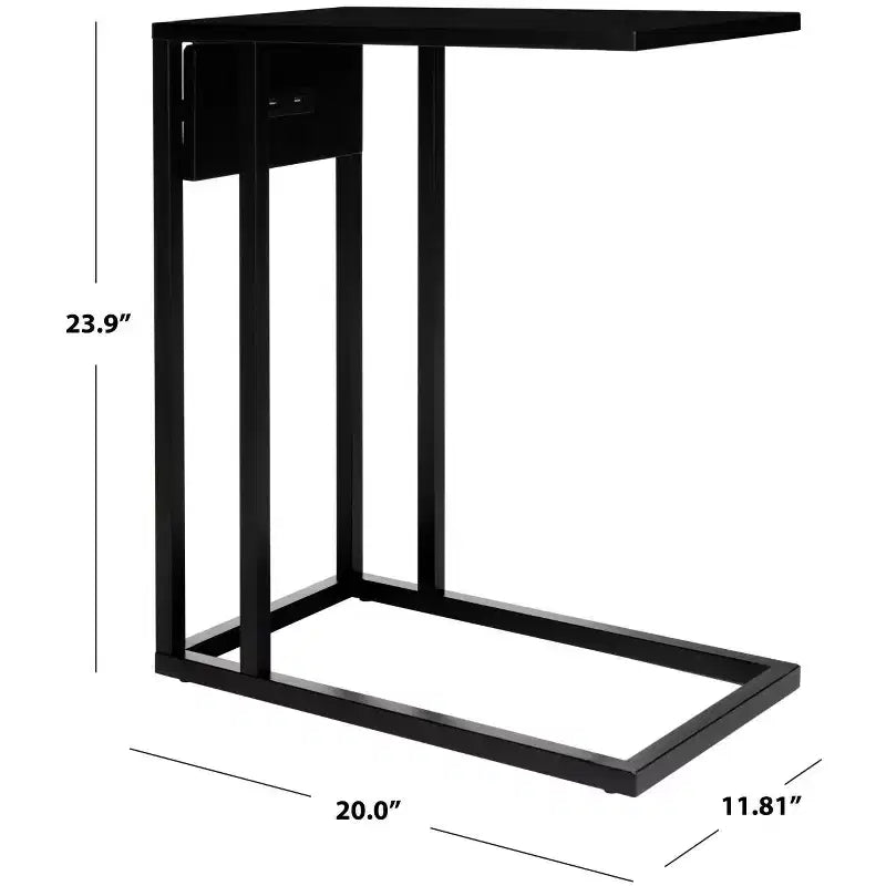 Table d'appoint USB Portland - ACC8003A - Noir - Safavieh