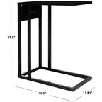 Table d'appoint USB Portland - ACC8003A - Noir - Safavieh
