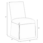 Chaise de salle à manger déhoussable Skyline Furniture Victoria à motif