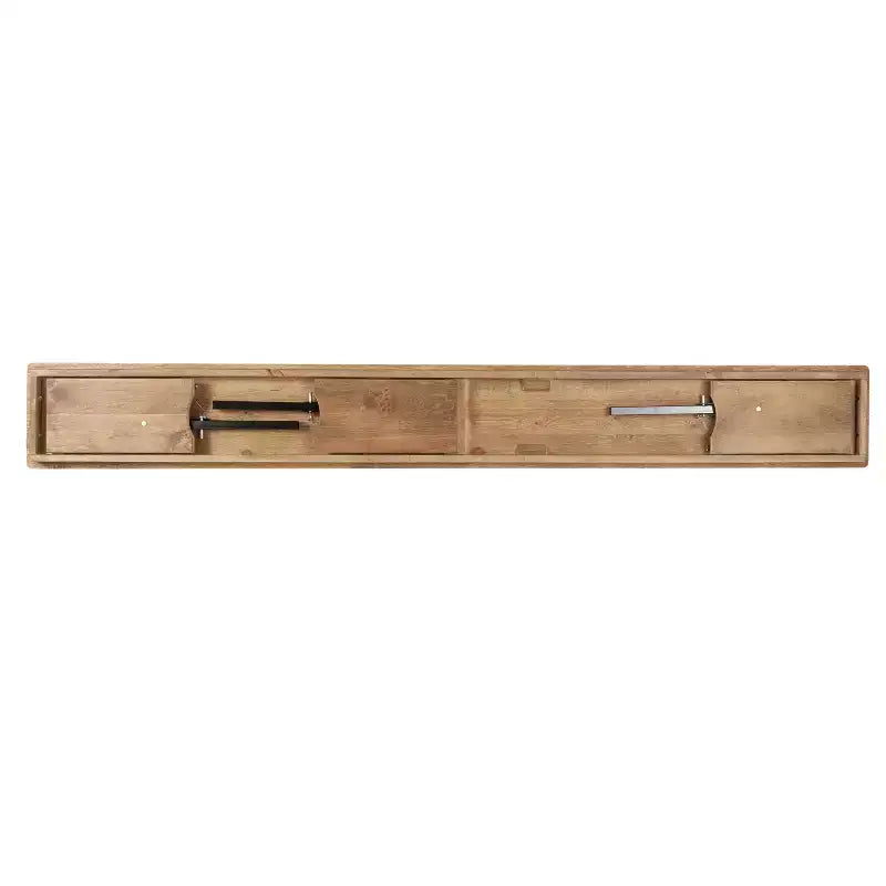 Banc de ferme pliable Emma et Oliver 8' x 12 en pin massif antique et rustique - Banc portable