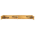 Banc de ferme pliable Emma et Oliver 8' x 12 en pin massif antique et rustique - Banc portable