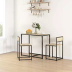 Ensemble table et 2 tabourets de bar industriels HOMCOM, ensemble table et chaises de comptoir pour petits espaces, salle à manger