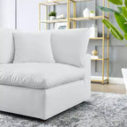 Commix Chaise d'Angle surdimensionnée en Similicuir Rembourrée de Duvet - Modway