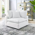 Commix Chaise d'Angle surdimensionnée en Similicuir Rembourrée de Duvet - Modway