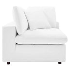 Commix Chaise d'Angle surdimensionnée en Similicuir Rembourrée de Duvet - Modway